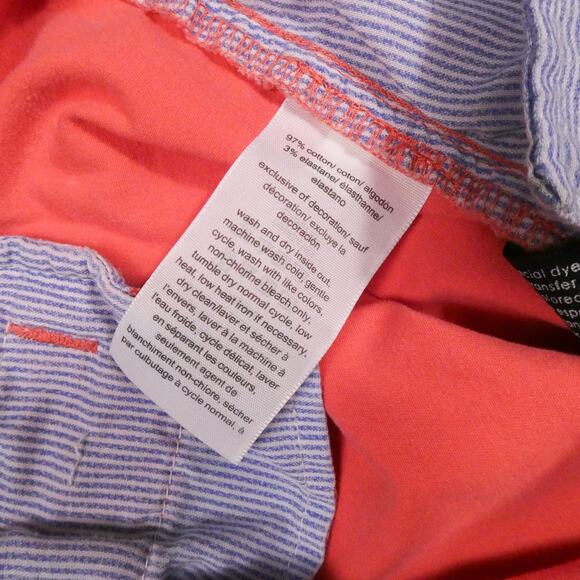 Tommy Hilfiger Coral Cropped Chinos Size 14 Preppy Colorful Straight Leg Pants - Picture 9 of 10